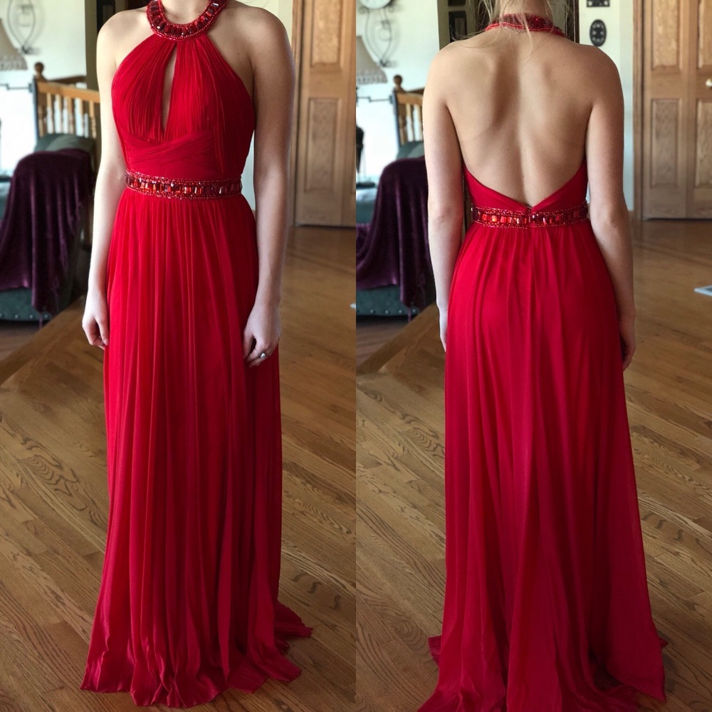 Sherri Hill Red Dress Size 4